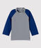 Camiseta anti-UV de material reciclado para bebé azul MEDIEVAL/blanco MARSHMALLOW