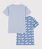 Juego de camisetas infantiles de algod&oacute;n de manga corta con estampado de ballenas multicolor