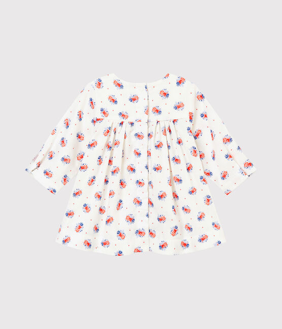 Vestido para bebé niña en túbico estampado blanco LAIT/blanco MULTICO