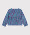 Blusa infantil estampada de pana de manga larga azul ADRIATIC/ MULTICO
