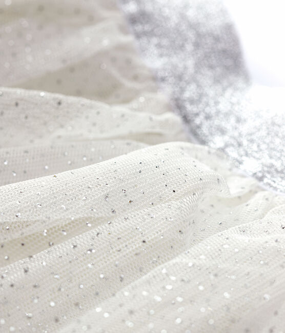 Falda de tul para niña blanco MARSHMALLOW/gris ARGENT