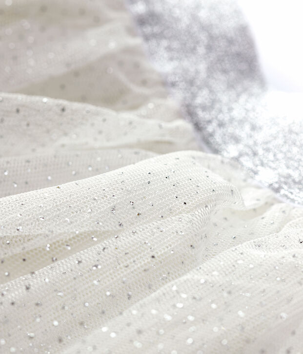 Falda de tul para ni&ntilde;a blanco/gris