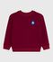 Sudadera infantil lisa de algodón AMARANTE