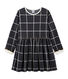 Vestido de malla y cuadros para niña