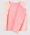 Chaleco reversible de punto acanalado enguatado para bebé niña rosa MINOIS/blanco MARSHMALLOW