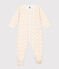 Pijama de túbico con flores para bebé blanco MARSHMALLOW/blanco MULTICO