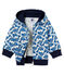 Sudadera de punto estampada con capucha y cremallera para bebé niño blanco MARSHMALLOW/blanco MULTICO