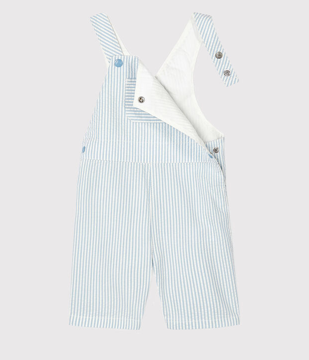 Peto corto de rayas para beb&eacute; ni&ntilde;o azul/blanco