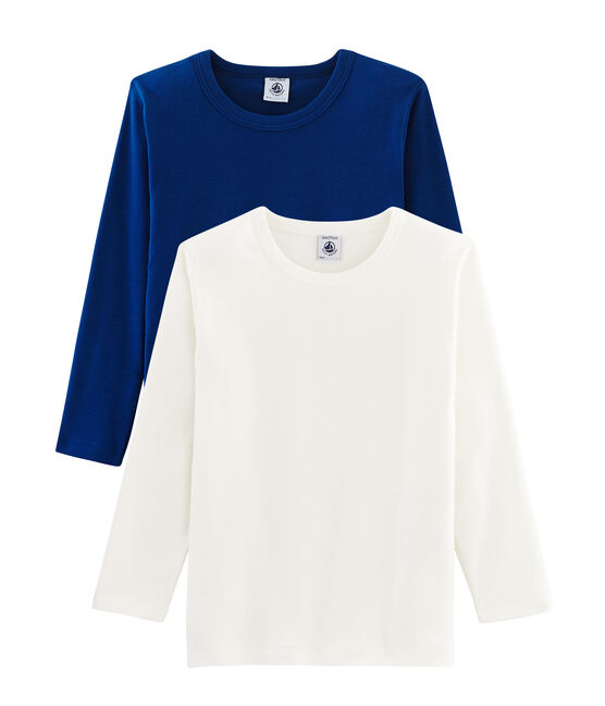 Par De Camisetas Manga Larga Para Nino Petit Bateau
