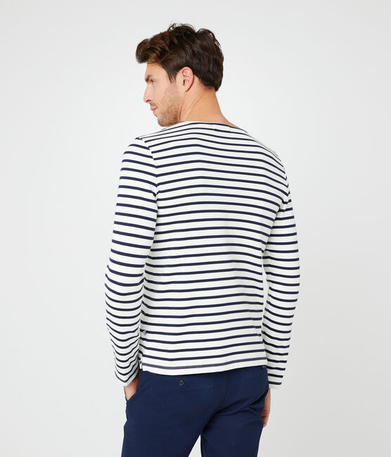 Jersey marinero icónico para hombre beige COQUILLE/azul SMOKING