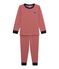 Pijama milrayas para niño rojo FROUFROU/beige COQUILLE