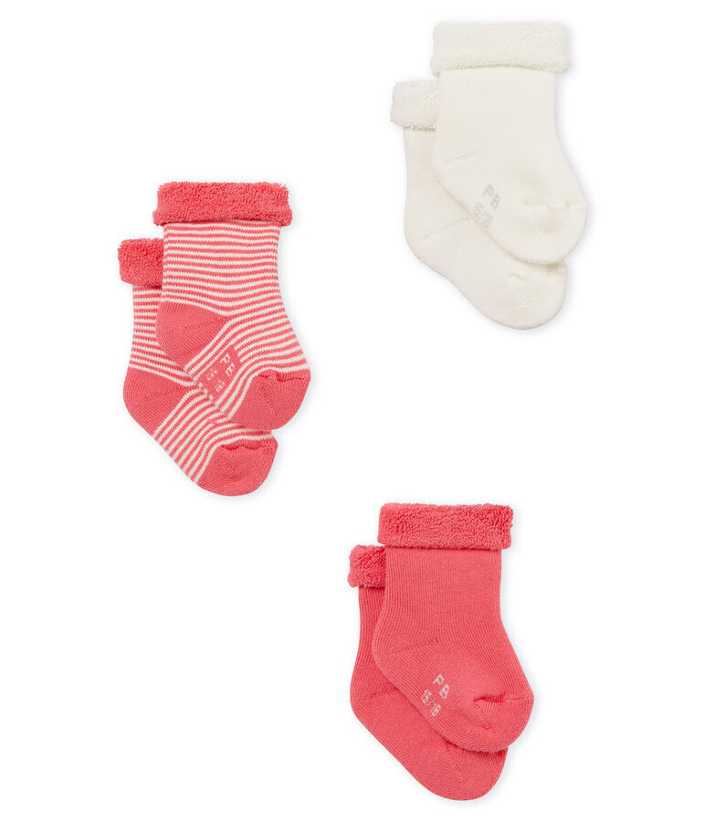 Lote de 3 pares de calcetines para beb&eacute; unisex multicolor