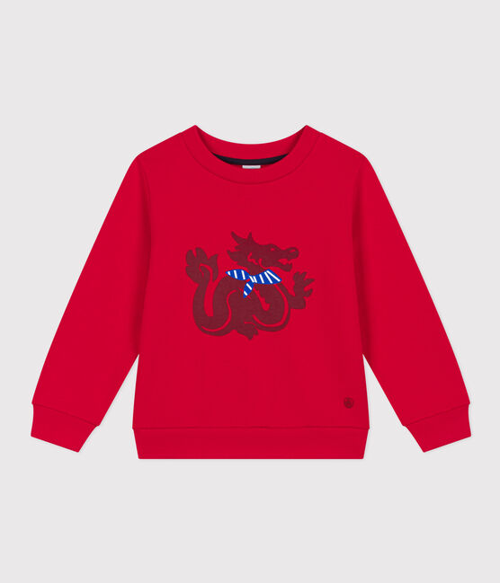 Sudadera de muletón para niño rojo CORRIDA