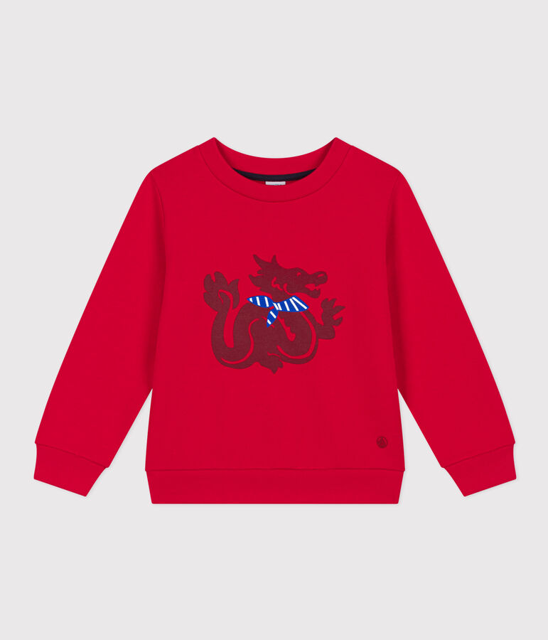 Sudadera de mulet&oacute;n para ni&ntilde;o rojo