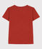 Camiseta LA RECTA de algodón con cuello redondo para mujer rojo HARISSA