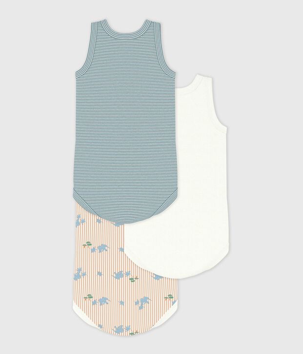 Juego de bodies de algod&oacute;n sin mangas con estampado de elefantes para beb&eacute; multicolor