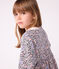 Vestido infantil de manga larga de algodón rosa JOLI/blanco MULTICO