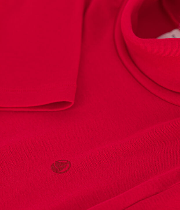 Prenda de cuello cisne de algod&oacute;n de ni&ntilde;a/ni&ntilde;o rojo