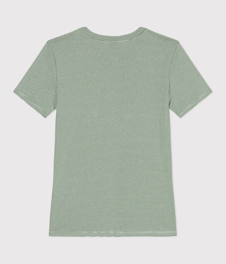 Camiseta Ic&oacute;nica de algod&oacute;n a rayas para mujer verde/blanco