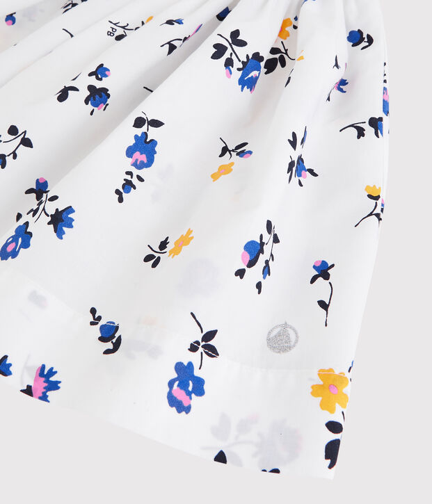 Falda de popelina para ni&ntilde;a blanco/multicolor