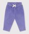 Pantal&oacute;n de terciopelo liso para beb&eacute; violeta