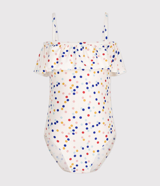 Bañador estampado para niña blanco MARSHMALLOW/blanco MULTICO