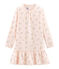 Camisón de algodón fino para niña rosa FLEUR/blanco MULTICO