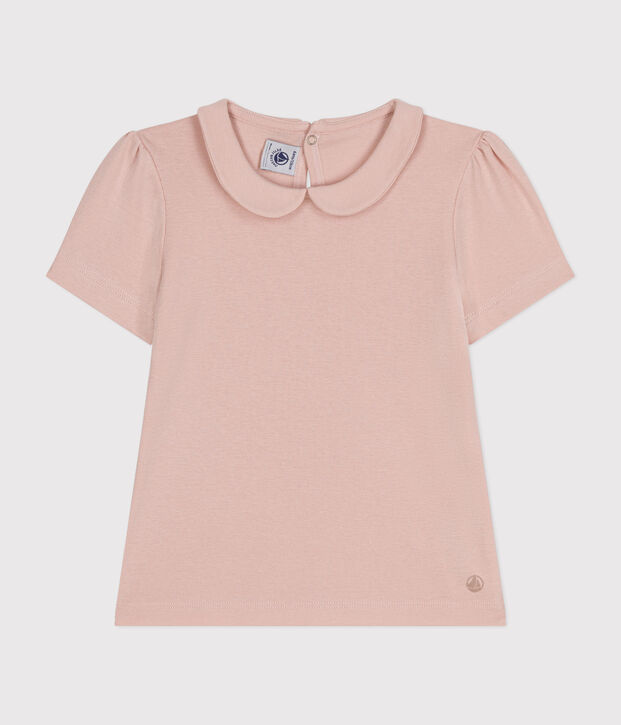 Camiseta de manga corta para ni&ntilde;a rosa