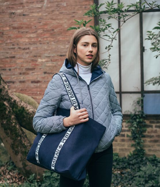 Bolso con logo azul SMOKING