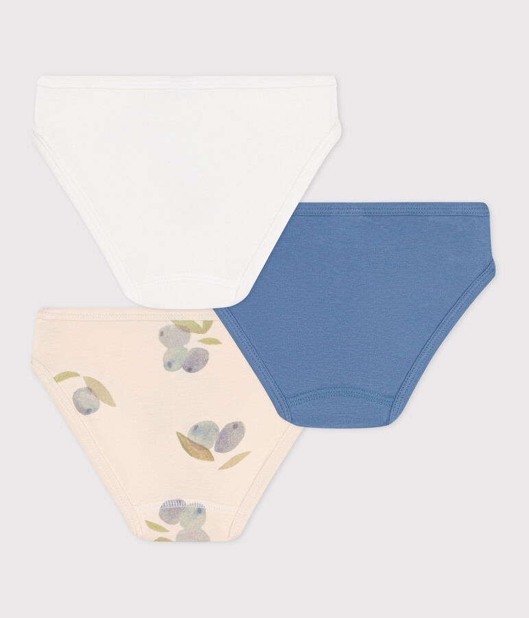 Juego de 3 braguitas infantiles de algod&oacute;n estampado multicolor