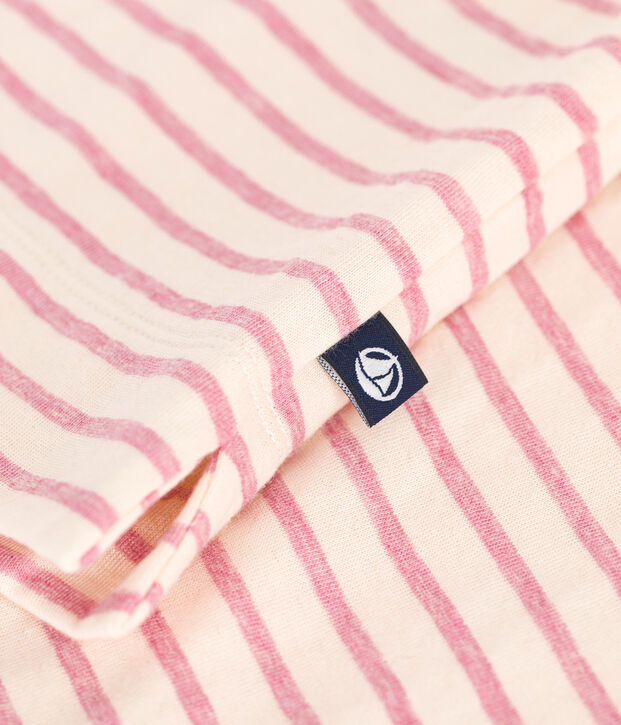 Camiseta Boxy de t&uacute;bico para mujer crudo/rosa