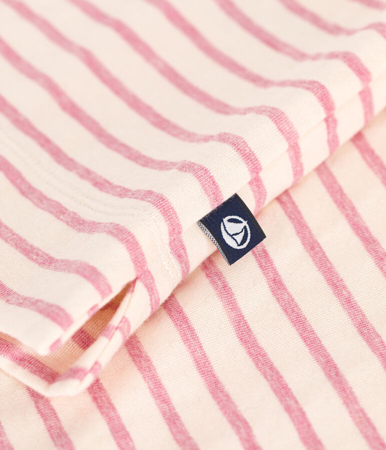 Camiseta Boxy de t&uacute;bico para mujer crudo/rosa