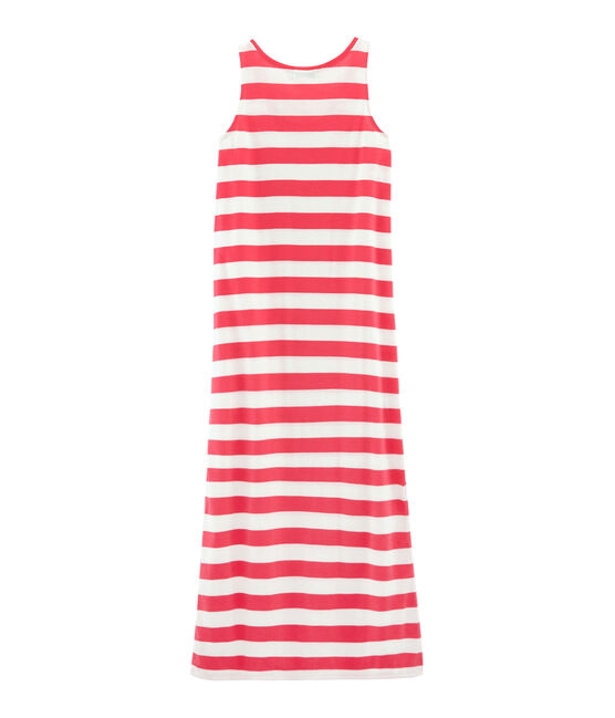 Vestido sin mangas para mujer rosa GROSEILLER/blanco MARSHMALLOW