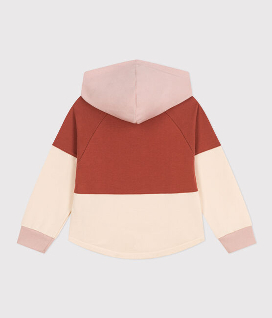 Sudadera con capucha de muletón de niña marron FAMEUX/ MULTICO