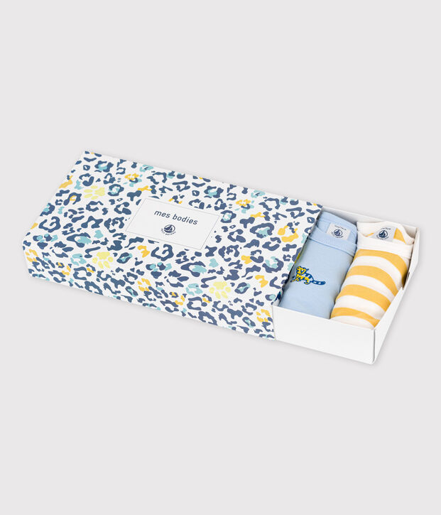 Juego de 5 bodis de manga larga de pantera de beb&eacute; de algod&oacute;n multicolor