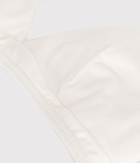 Sujetador de algodón y elastano para mujer blanco MARSHMALLOW