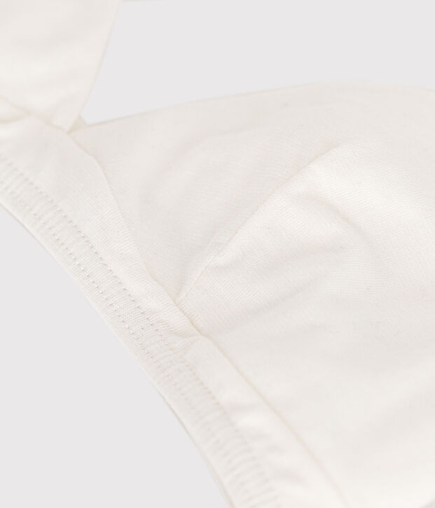 Sujetador de algod&oacute;n y elastano para mujer blanco