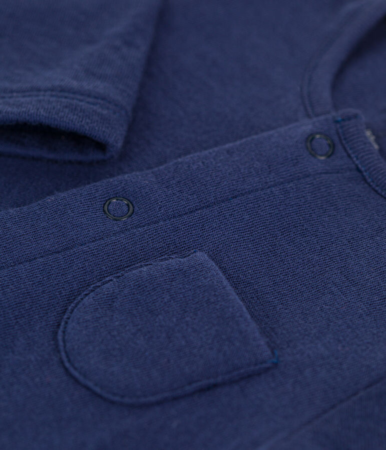 Mono largo liso de t&uacute;bico ecol&oacute;gico para beb&eacute; azul