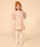 Vestido de manga larga de gasa de algodón con flores de niña rosa SALINE/blanco MULTICO