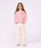 Sudadera infantil lisa de algod&oacute;n rosa