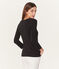 Camiseta manga 3/4 para mujer negro NOIR