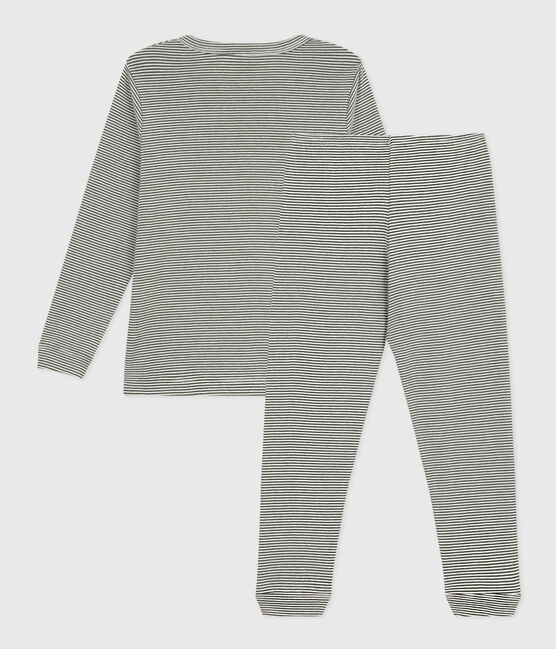 Pijama de algodón a rayas para niño/niña AVORIAZ/ MARSHMALLOW