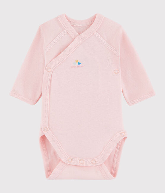 Bodi cruzado de manga larga de bebé niña rosa MINOIS