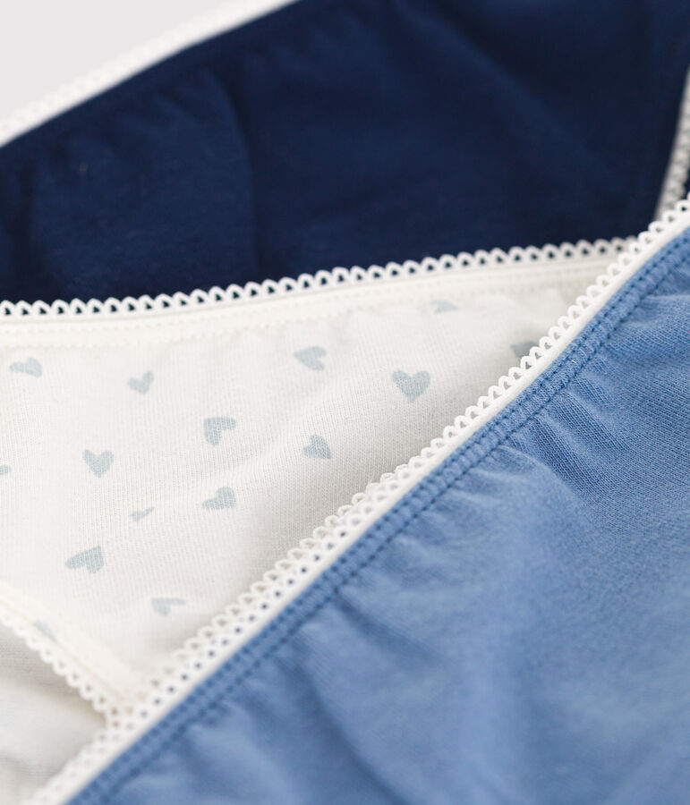 Juego de 3 braguitas infantiles de algod&oacute;n y elastano multicolor