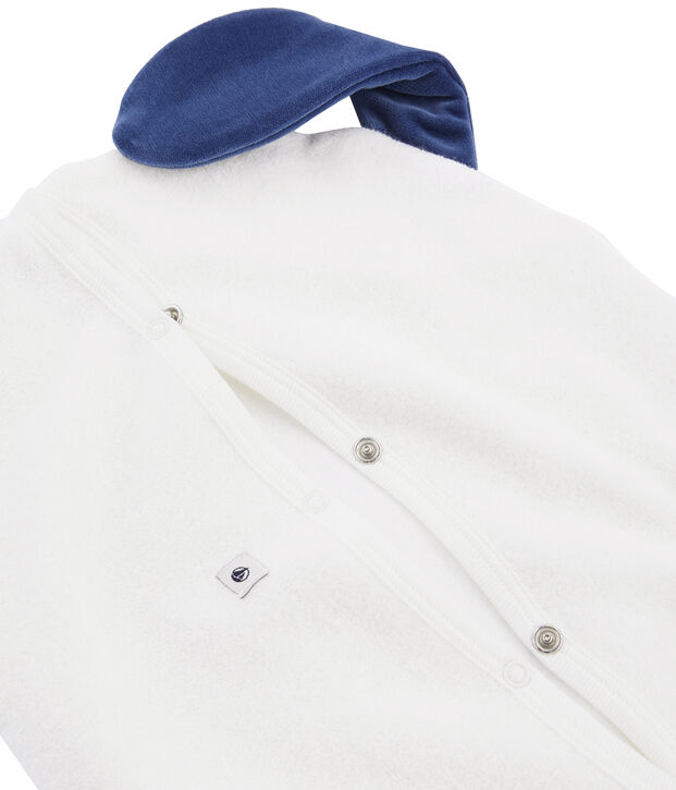 Funda para pijama de rizo picado blanco/azul
