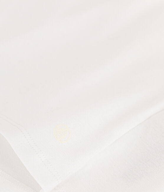 Camiseta Iconique de manga corta de punto liso para mujer blanco ECUME