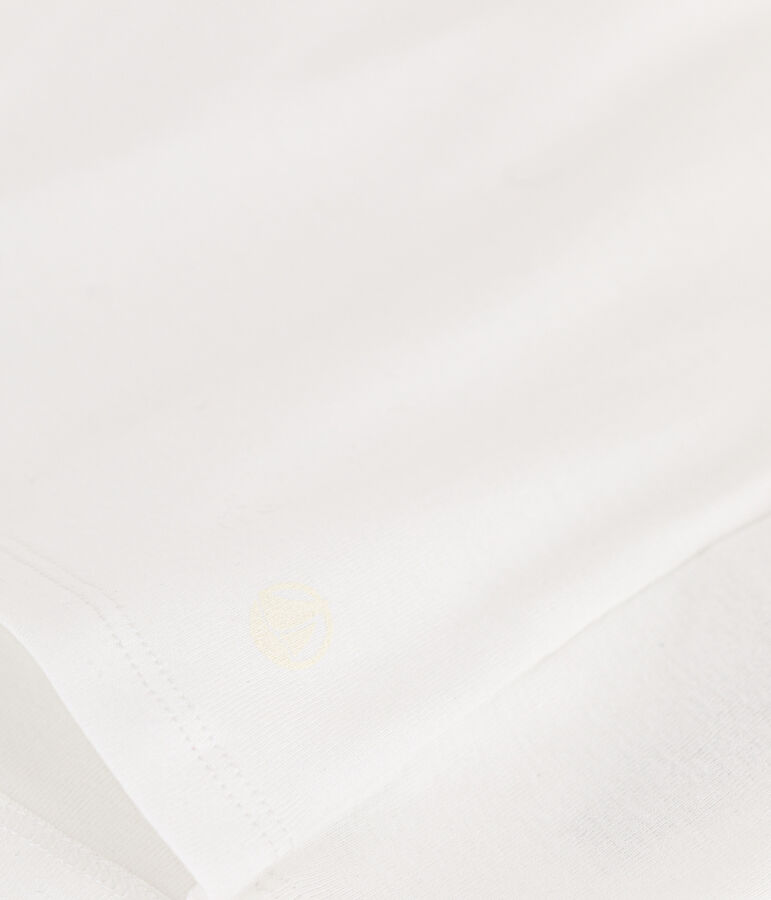 Camiseta Iconique de manga corta de punto liso para mujer blanco