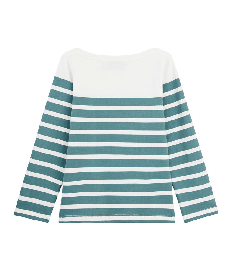 Marinera de punto jersey infantil blanco/verde