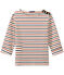 Marinera en jersey grueso tricolor para mujer beige COQUILLE/azul SMOKING/ TERKUIT