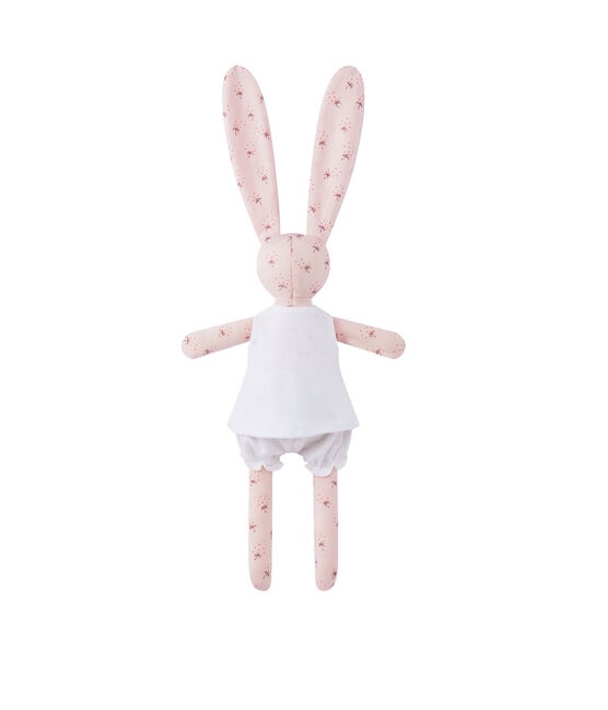 Doudou conejito estampado rosa VIENNE/blanco MULTICO